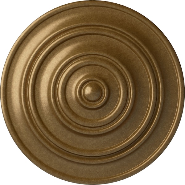 Ekena Millwork Classic Ceiling Medallion (Fits Canopies up to 4 1/8"), Hand-Painted Pale Gold, 13 1/4"OD x 1/2"P CM13CLPAS - main